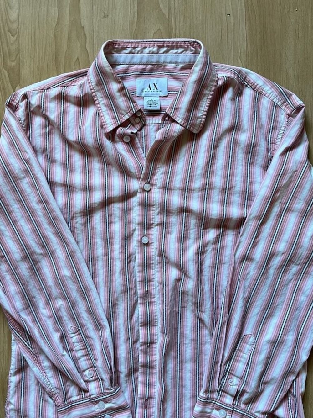 Luxury old money preppy business office Armani Exchange Men Large  
Button Down